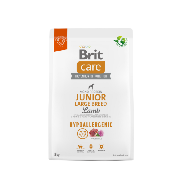 Brit Care Hypoallergénique Junior Large à l'Agneau et au Riz 3kg