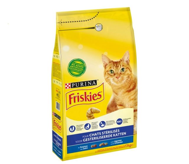 FRISKIES CROQUETTES AU SAUMON ET LEGUMES POUR CHATS STERILISES 1.5 KG