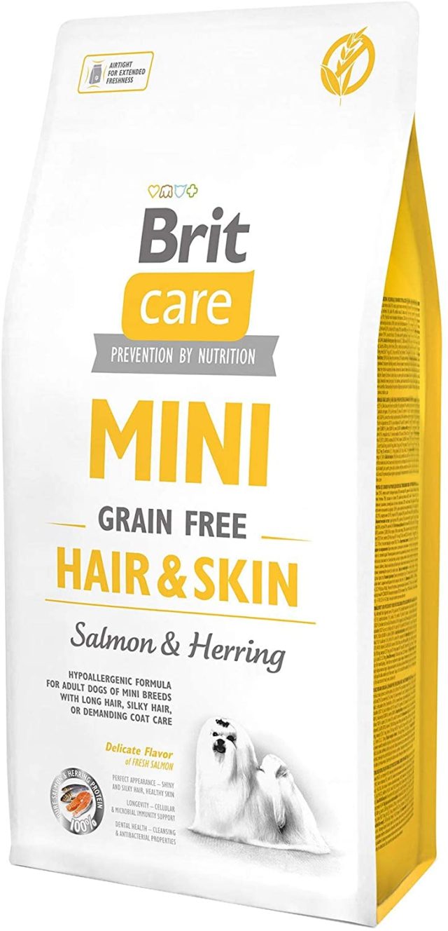 BRIT CARE MINI HAIR & SKIN SANS CEREALES 2kg