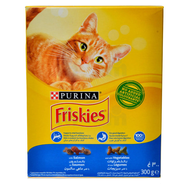 FRISKIES CHATS ADULTES CROQUETTES AU SAUMON ET AUX LEGUMES 300 GR