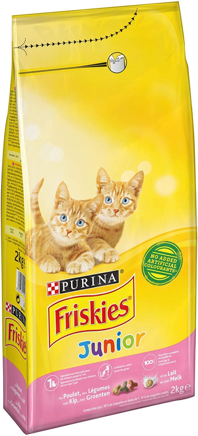 FRISKIES CHATONS CROQUETTES AU POULET AUX LEGUMES ET AU LAIT 1.5 KG