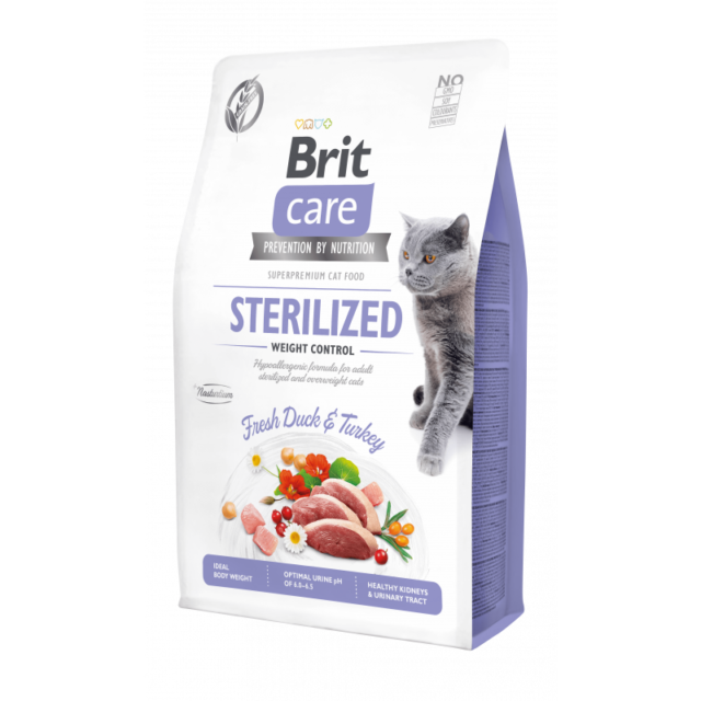 BRIT CARE CAT GRAIN-FREE STERILIZED & WEIGHT CONTROL 2 KG