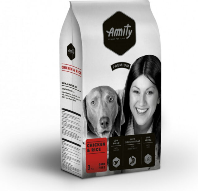 amity premium adulte poulet lamp et riz pour chien adulte 3KG