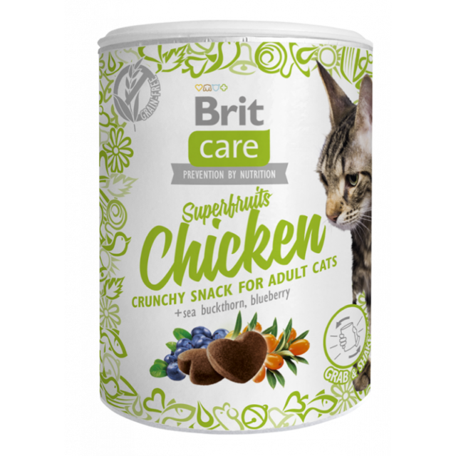 Brit Care Cat Snack Superfruits au Poulet 100g