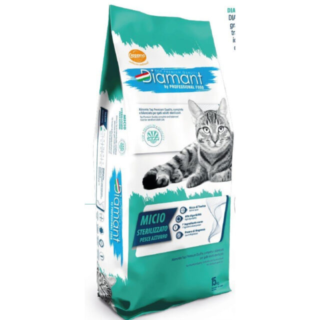 Diamant Cat au Poisson pour chat stérilisé 15kg